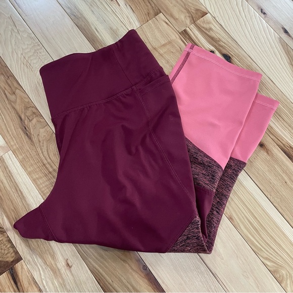 Lane Bryant LIVI Power Color Block Capri Signature S Leggings Zinfandel Sz 18/20 - Picture 2 of 15
